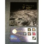 Apollo 14 Moonwalker Dr Ed Mitchell signed photo and First Day cover.
