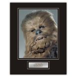 Star Wars Peter Mayhew Wookie hand signed autograph display