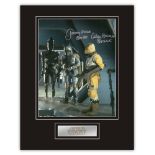 Star Wars rare duel signed Boba Fett, Bossk autograph display