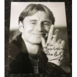 Robert Carlyle signed 10 x 8 inch b/w photo to Kim. Condition 7/10. All autographs come with a
