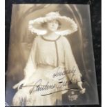 Pauline Frederick signed 8 x 6 inch vintage sepia photo. Condition 8/10. All autographs come with