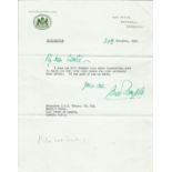 Field Marshall Templer typed signed letter 1956 on War office stationary to Brig Wieler giving