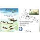 Top US WW2 ace multiple signed cover. AC19c 40 Anniv VE Day Signed CoI. P. S. Gabreski & Maj Charles