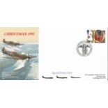 Christmas 1991 Set of 5 Spitfire illustrated Different Postmarked FDC's. Cambridge Stamps official