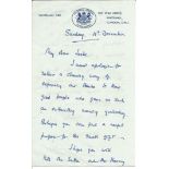 Great War and WW2 General Sir Cameron Nicholson DSO * MC* hand written note to Brig Wieler on War