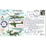 WW2 Multiple signed Battle of Britain aces signed 50th Ann cover. RAFA2 Battle of Britain