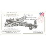 WW2 Lancaster Cover Signed Bill Reid Victor Cross Holder pilot 61 & 617 Sqn. 17 Apr 1992 Lancaster