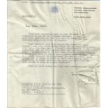 WW2 and Great War Gen Sir John Harding DSO MC typed signed note on Far East Land force flimsy