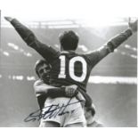 Football Geoff Hurst signed 10x8 1966 World Cup Final black and white photo. Good condition. All