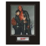 Stunning Display! Hellboy Selma Blair hand signed professionally mounted display. This beautiful