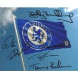 Football Chelsea Legends multi signed 10x8 colour photo 5 signatures includes Bobby Tambling and