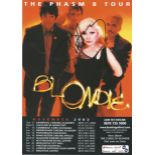 Debbie Harry signed Blondie The Phasm 8 Tour flyer. Deborah Ann Harry (born Angela Trimble; July