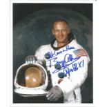 Buzz Aldrin signed 10x8 colour photo inscribed We Come in Peace Buzz Aldrin Apollo XI lot also comes