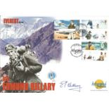 Sir Edmund Hilary signed Autograph Editions Everest FDC full set of stamps double postmark Extreme