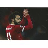 Football Mo Salah signed 12x8 colour photo pictured while playing for Liverpool. Good condition. All