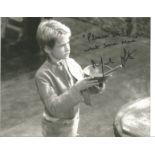 Mark Lester signed 10x8 Oliver black and white photo inscribed "Please Sir " want some more. Mark