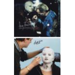 Blowout Sale! Rare set of 2 Hellraiser Behind-The-Scenes hand signed 10x8 photos. This beautiful lot