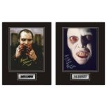 Set of 2 Stunning Displays! Horror movies hand signed professionally mounted displays. This
