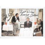 John Cleese and Bernard Cribbins signed 7x5 Fawlty Towers colour photo. Good condition. All