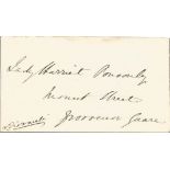 Disraeli addressed and signed envelope to Lady Ponsonby whom he called very ugly and not very