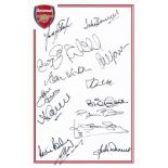 Autographed Arsenal 12 X 8 Crested Photo - Signed By 15 Former Players 1960s - 1980s Including