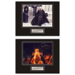 Set of 2 Stunning Displays! Lord Of The Rings hand signed professionally mounted displays. This