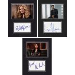 Set of 3 Stunning hand signed sci-fi / fantasy professionally mounted displays. This beautiful set