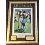Football Legends Pele and Bobby Moore 28x19 framed and mounted signature presentation picturing