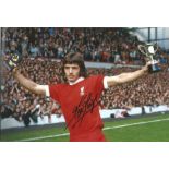 Football Kevin Keegan signed 12x8 colour photo pictured during his playing days with Liverpool. Good