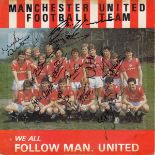 Autographed Man United 7 Inch Record - We All Follow Man United, Issued In 1985 To Commemorate Their