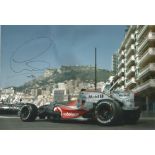Motor Racing Lewis Hamilton signed 12x8 colour photo pictured driving for McLaren in Monaco slight
