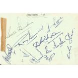 Arsenal 1953 Champions Team Multi Signed Vintage Album Page By 9 Players Inc. Ray Daniel, Peter