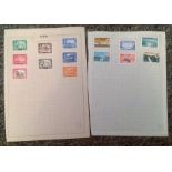 Commonwealth stamp collection 2 loose pages countries include Aden, Rhodesia and Nyasaland. Good