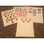 Germany stamp collection 4 loose pages includes Bavaria, Danzig mainly mint. Good condition We