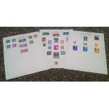 World Stamp collection 3 loose album pages mint stamps countries include Belgium, Belgian Congo