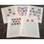 World Stamp collection 5 loose album pages includes Persia mainly mint and Nicaragua mainly mint.
