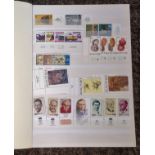 Israel stamp collection 32 pages of stamps housed in large blue stockbook dating 1975 to 2000