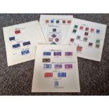 GB Queen Victoria stamp collection 4 loose album pages includes The London International Stamp