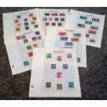 USA stamp collection 6 loose album pages valuable catalogue value. Good condition We combine postage