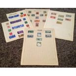 Commonwealth stamp collection 4 loose album pages valuable mint selection countries include Cook