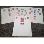 European stamp collection 4 loose album pages mint stamps countries include Bulgaria,
