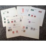 GB Stamp collection dating Queen Victoria to Queen Elizabeth II 6 loose album pages catalogue