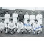 Football Autographed Chelsea 12 X 8 Photo B/W, Depicting Players Posing For A Team Photo Prior To