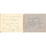 John Henry Lewis signed album pages. 2 included. Boxer. Good condition. All autographs come with a