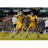 Football Autographed Jermaine Beckford 12 X 8 Photo Col, Depicting The Leeds United Striker