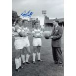 Football Autographed Roy Bentley 12 X 8 Photo B/W, Depicting Queens Park Rangers Manager Alex