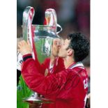 Football Autographed Ryan Giggs 12 X 8 Photo Col, Depicting Giggs Celebrating With The Champions