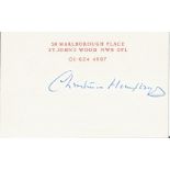 Christmas Humphreys QC signed 6x4 white card. An English barrister who prosecuted several