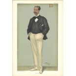 Shamrock 19/9/1901. Subject Sir Thomas Lipton Vanity Fair print. These prints were issued by the