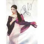 Sarah Brightman signed 6 x 4 colour photo promotion card in good condition with crease on top corner